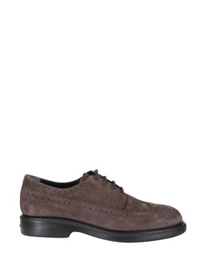 Hogan H704 Perforated Embellishments Suede Brogues - Brown