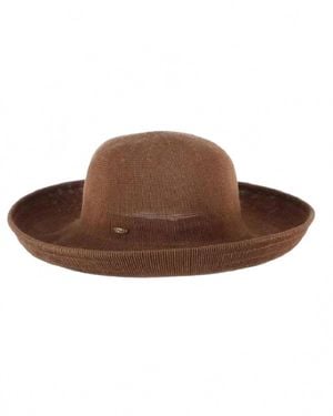Dorfman Pacific Anji Upturn Poly Knit Brim Hat - Brown