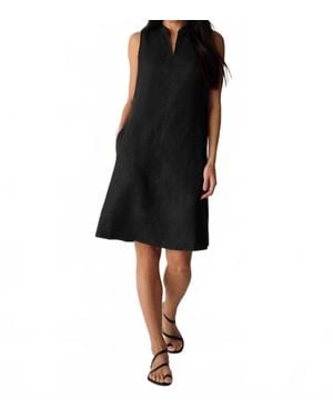 Eileen Fisher Split Collar Dress - Black