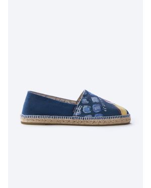 VISCATA Begur Mediterranean Dreams Canvas Espadrille Flats - Blue