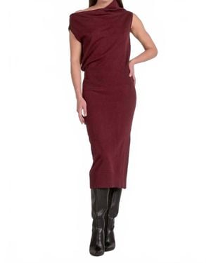 Elan Sweater Midi Dress - Red