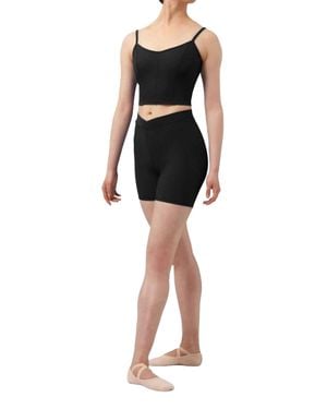 Bloch Mirella Chevron V-Front Shorts - Black