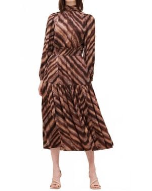 GRADE & GATHER Allana Midi Dress - Brown