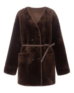 Urbancode Espresso-Styled Poly Coat For - Brown