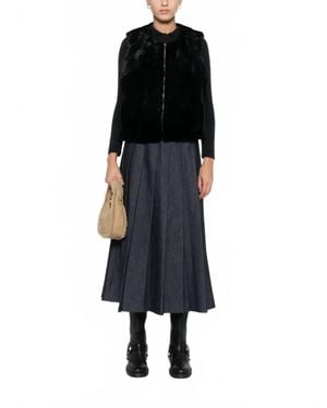 forte_forte Eco Fur Vest - Black