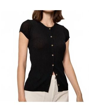 Sanctuary Soft Focus Rib Top - Black