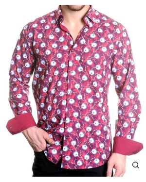 Mizumi Couture Contemporary Long Sleeve Shirt - Red