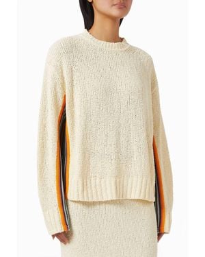 Christopher John Rogers Boucle Relaxed Crewneck Sweater - Natural