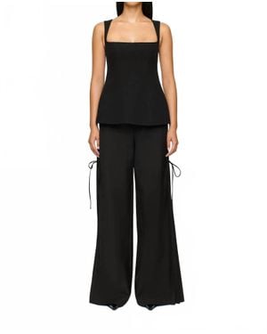 Clea Carlos Side Tie Trouser - Black