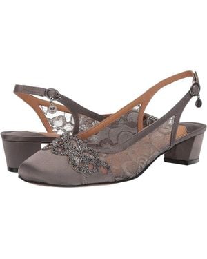 J. Reneé Faleece Pumps Wogray Rhinestone Block Heel Slingback Rhs5424