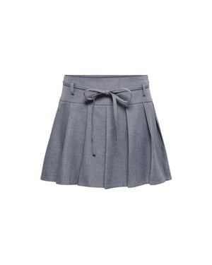 ONLY Recycled Polyester Mini Skirt - Gray