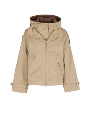Urbancode Camel Hooded Full-Zip Polyester Parka - Natural