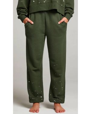 Chaser Brand Ombré Sweatpants Splatter Paint - Green