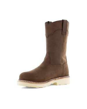Frye Supply Leather Waterproof Round Toe Work Boots Khd1956 - Brown