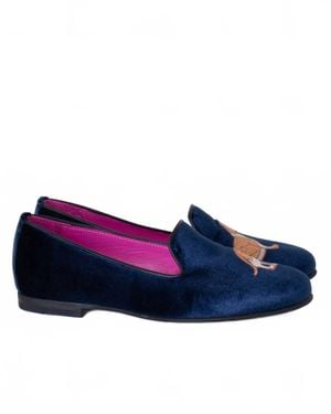 Vilagallo Velvet Shoes - Blue