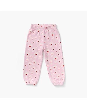 Lewis Girl's Flower Field & Peony Sweatpants - Pink
