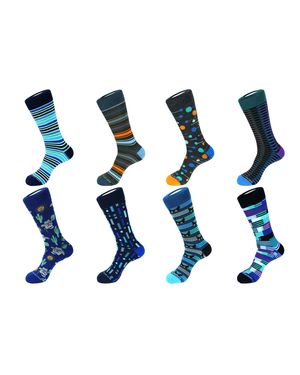 Unsimply Stitched Crew Sock 8 Pack 80002 - Black