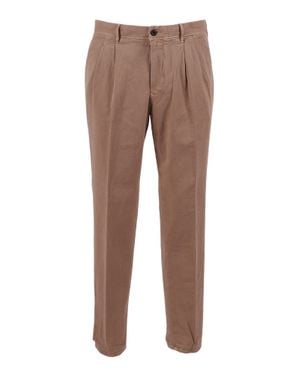 Incotex Classic Tailored Front Pleat Straight-Leg Pants - Gray