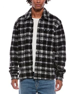 RTA Parlan Wool & Alpaca-Blend Shacket - Black