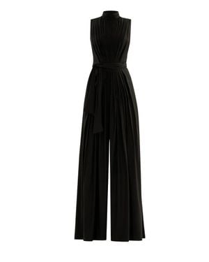 Saiid Kobeisy Satin Jumpsuit - Black