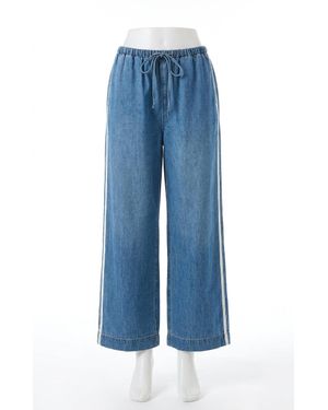 Z Supply Dreamstate Sidelines Denim Track Pant - Blue