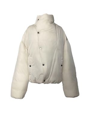 Jacquemus Le Chouchou Buttoned High Neck Down Jacket - Gray