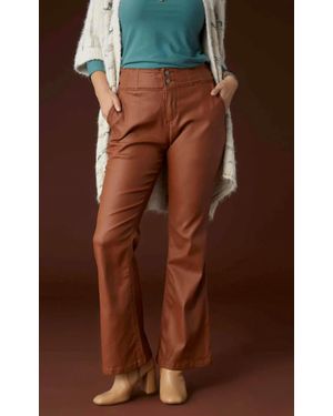 Coco + Carmen Omg Zoeyzip Faux Leather Flare - Brown