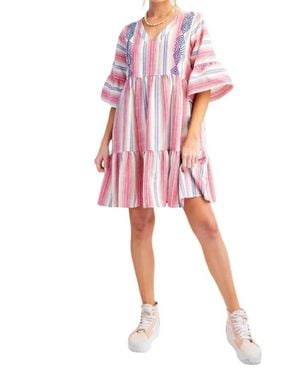 Easel Embroidered Boho Dress