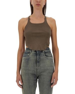 Rick Owens Cropped Fitted Tank Top - Multicolor