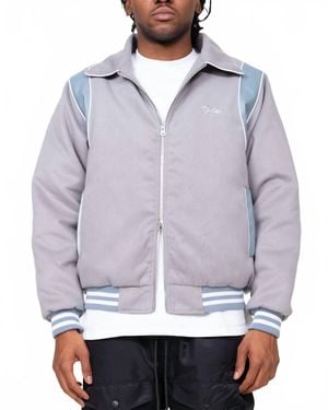 Eptm 23 Two-Way Zipper Varsity Jacket - Blue