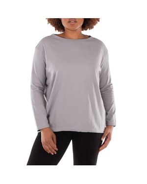 The Good Tee Organic Cocoon Long-Sleeve Top - Gray