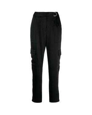Jonathan Simkhai Carolina Side Patch Pockets Straight Legs Utility Pant - Black
