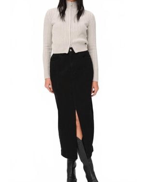 Warp & Weft Smx Denim Maxi Skirt - Black
