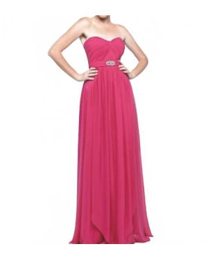 Milano Formals Strapless Chiffon Dress - Pink