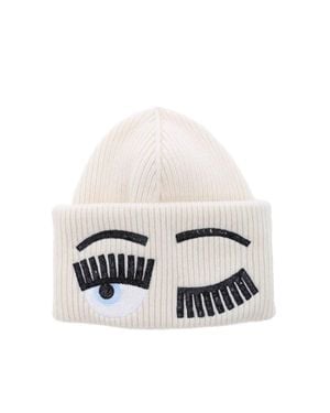 Chiara Ferragni Flirting Eye Hat - White