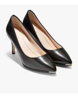 Cole Haan Grand Ambition Pump Leather Stiletto Heel Zpo1322 - Black