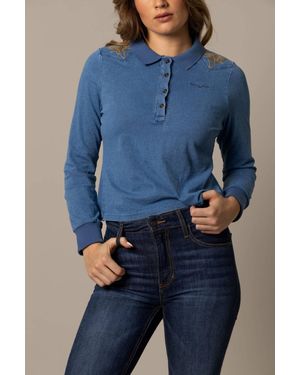 Kimes Ranch Bluebell Long Sleeve Polo Shirt