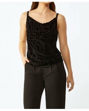 ecru Knightley Velvet Burnout Camisole - Black