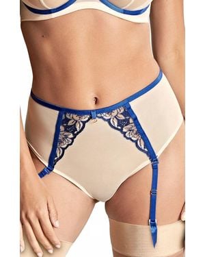Panache Rosa Suspender Brief - Blue