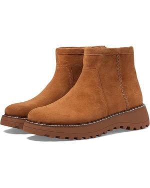 Lucky Brand Chameli Boots Saddle Suede Zipper Ankle Bootie Jobb922 - Brown