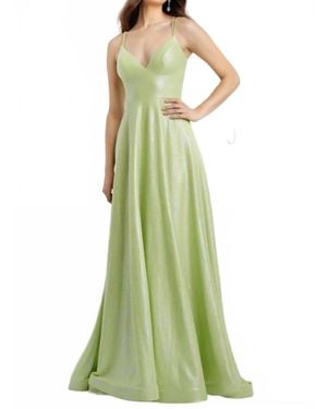 Jovani Double Strap Shimmer Gown - Green