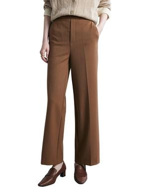 Adele Berto Wool-Blend Pant - Brown