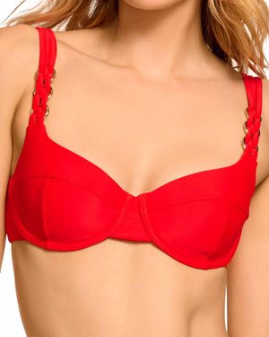 Ramy Brook Rafaelle Bikini Top - Red