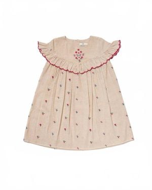 Easy Sundays Girl's Faustine Floral Dress - Natural