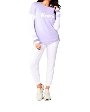 French Kyss Beach Crew Top - Purple