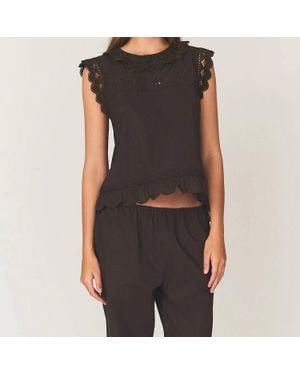 THE GARMENT Kirsten Cloth Crew Neck Top - Black