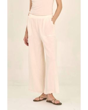 GRADE & GATHER Coastal Cotton Gauze Pants - Natural