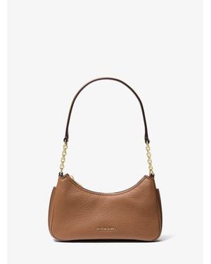 Michael Kors Nolita Extra-Small Pebbled Leather Chain Pochette - White