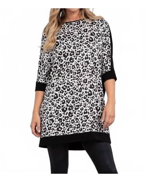 Sympli Satin Tunic Top - Black