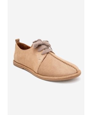 Forever & Always Shoes Denora Leather Lace Up Shoes - Brown